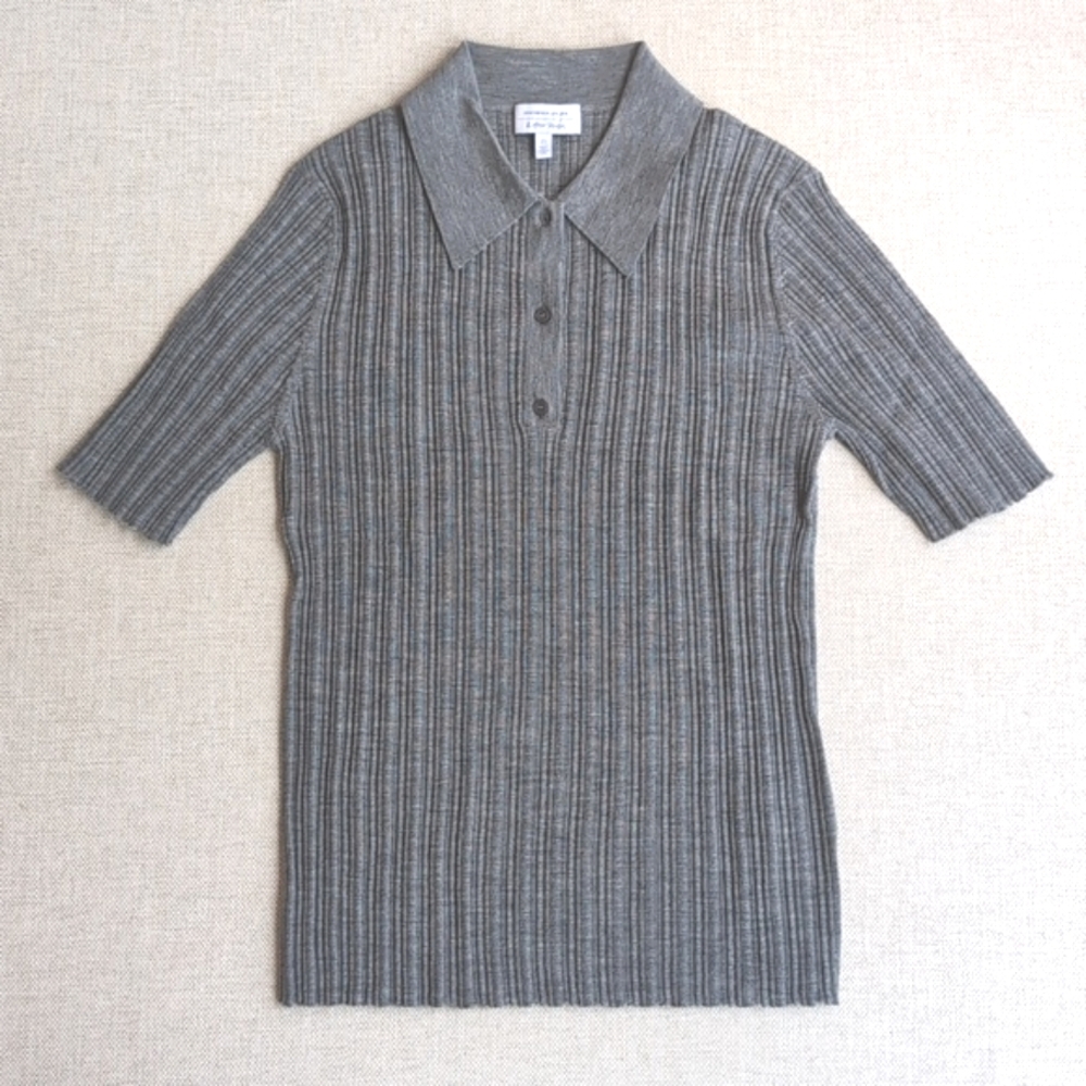 NWOT - & Other Stories Fitted Rib Polo Top